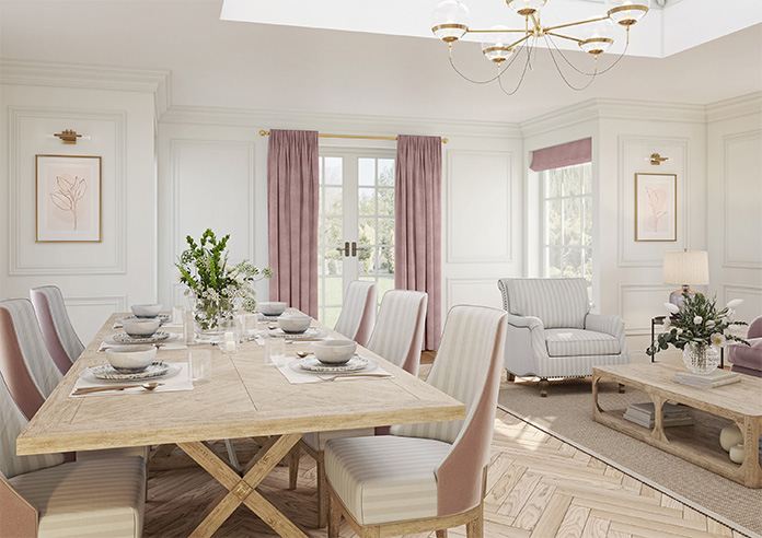 Florence Faux Suede, Petal Pink - Made to Measure Curtains - Image 8